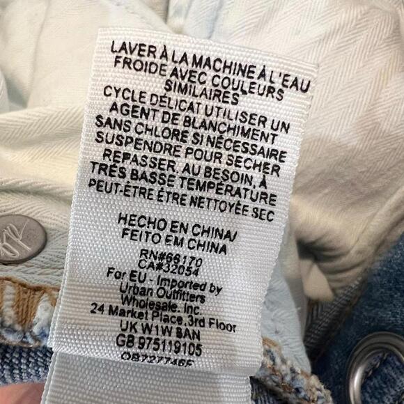 Free People Vintage Silver Rivet Jeans Ruff cut hem size 26 - Picture 9 of 11